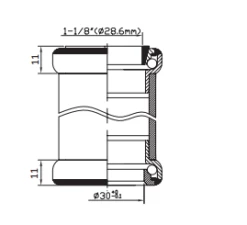 Force Styrfittings Ahead 1 1/8" 34 Mm I Top Og 34,1 Mm I Bund -cykel maling Salgsbutik 15095fit080414 01
