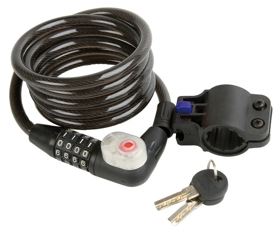 Spirallås Med Både Kode Og Nøgle 3 Spirallås Med Både Kode Og Nøgle