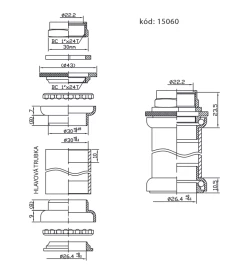 Styrfittings 1" Med Gevind Force -cykel maling Salgsbutik fittingsdee15060 01